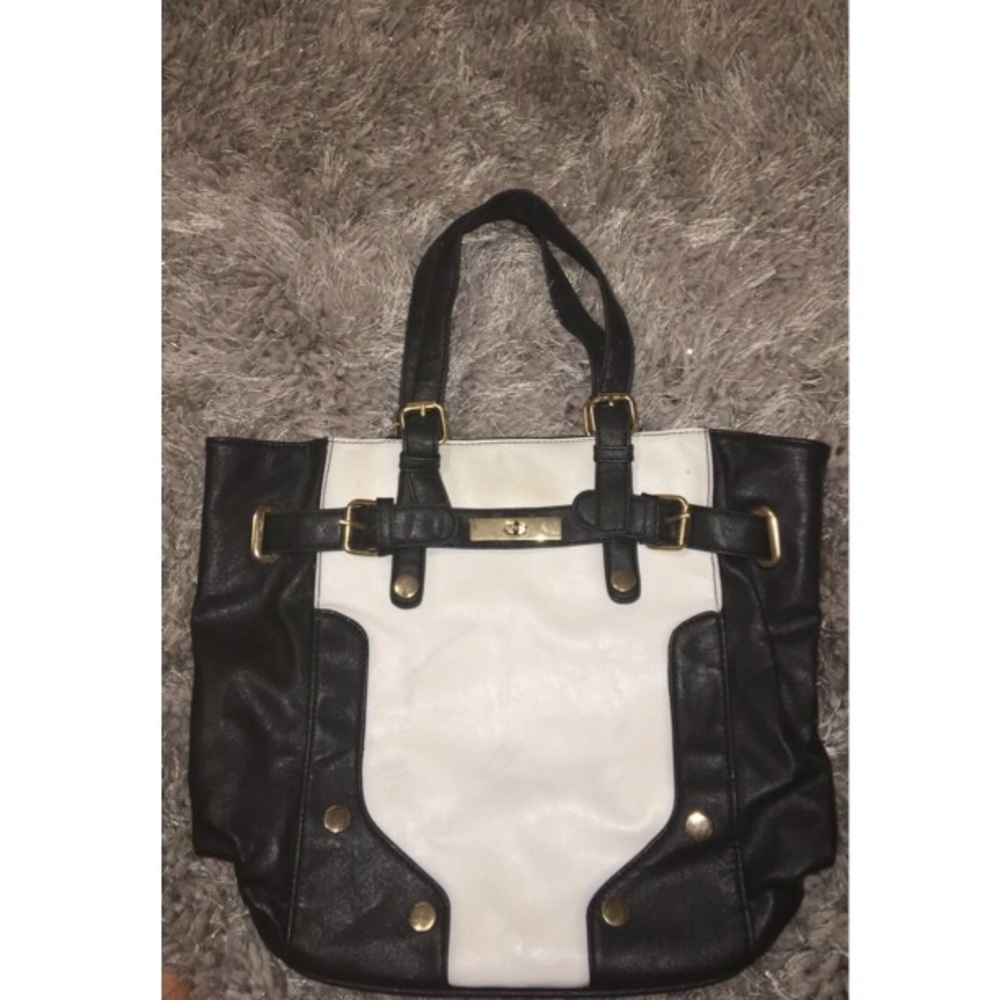 Black and white purse